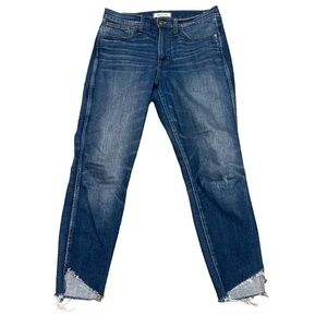 Women's Madewell Blue Denim Jeans High Rise Skinny Anthro Boho Size 28 EUC #1527